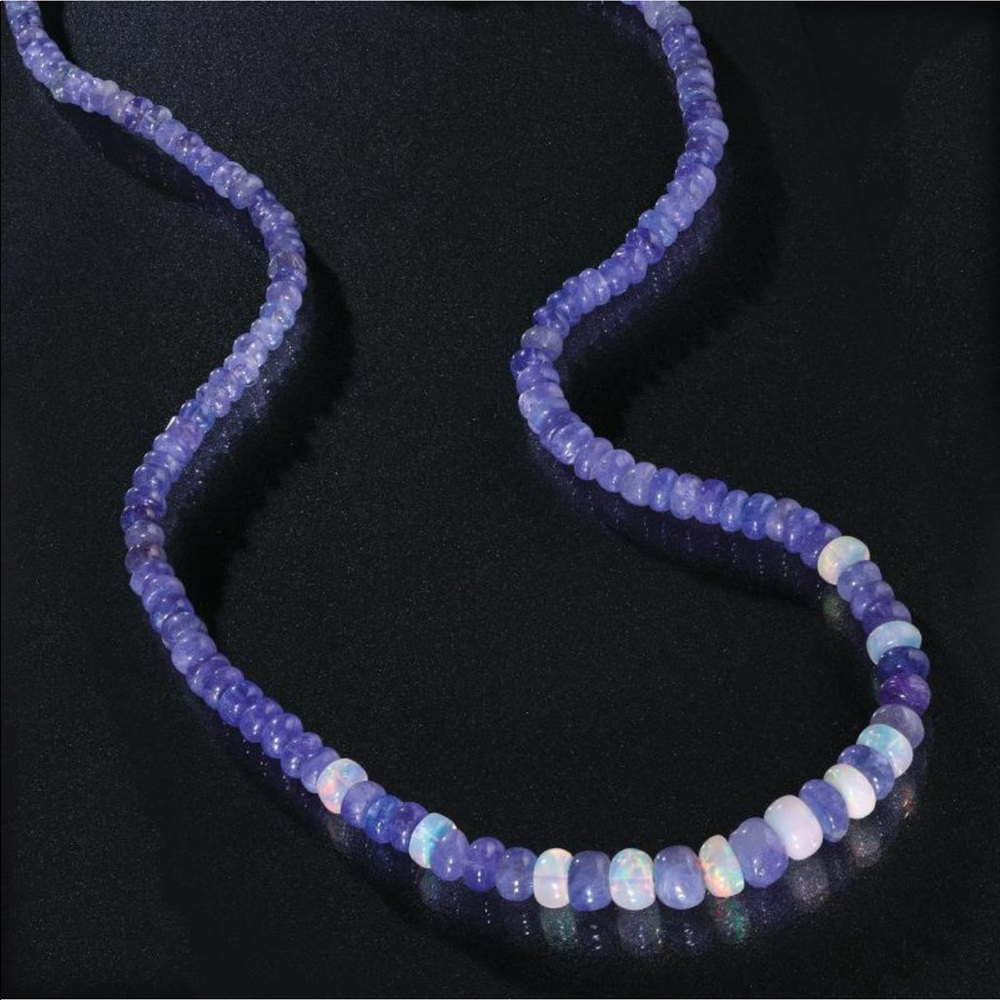 Stauer Spirit of Africa Tanzanite & Opal Necklace